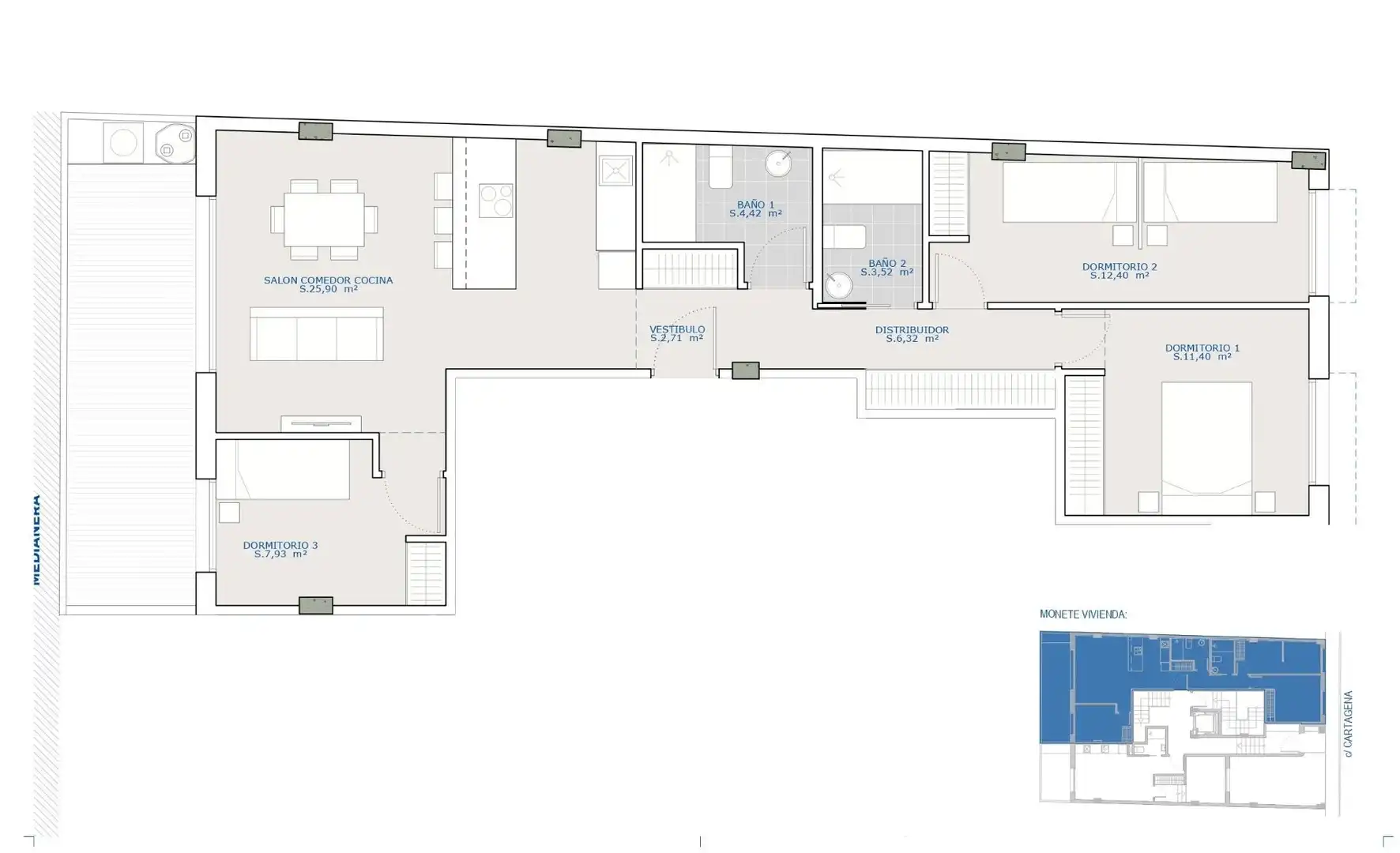 Apartamento en venta en Mazarrón con Terraza, Trastero y Balcón