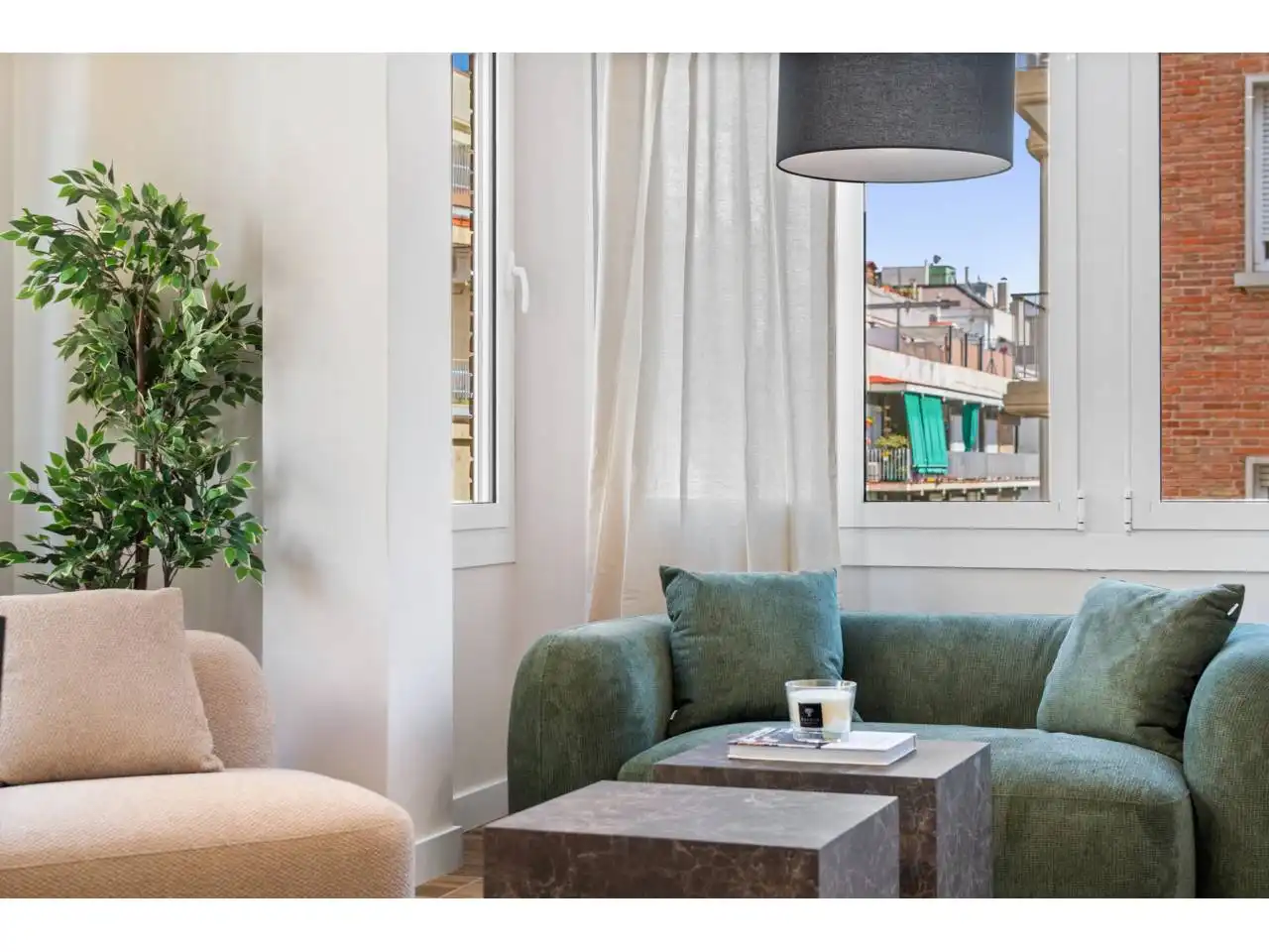 Living room of Flat for sale in Barcelona  with Air Conditioner, Heating and Furnished