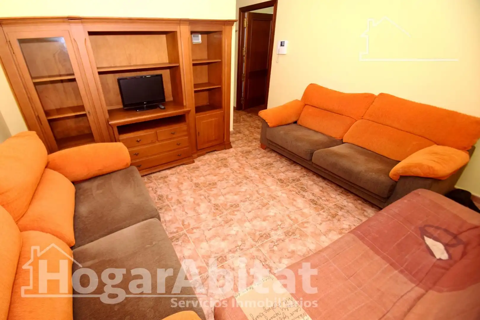 Sala d'estar de Pis en venda en Burriana / Borriana amb Aire condicionat, Calefacció i Moblat