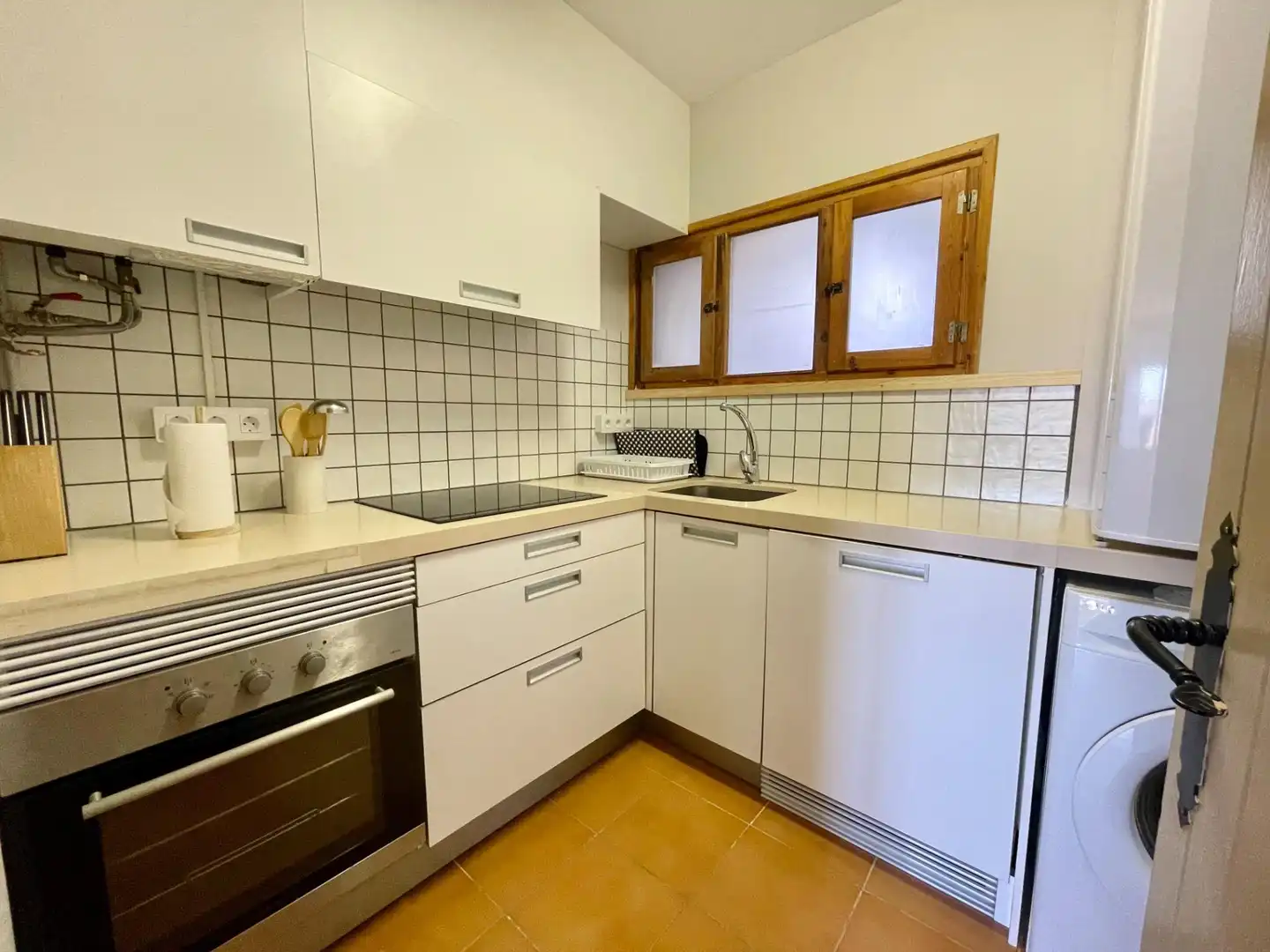 Kitchen of Flat for rent in Alcalá de la Selva  with Heating, Terrace and Storage room