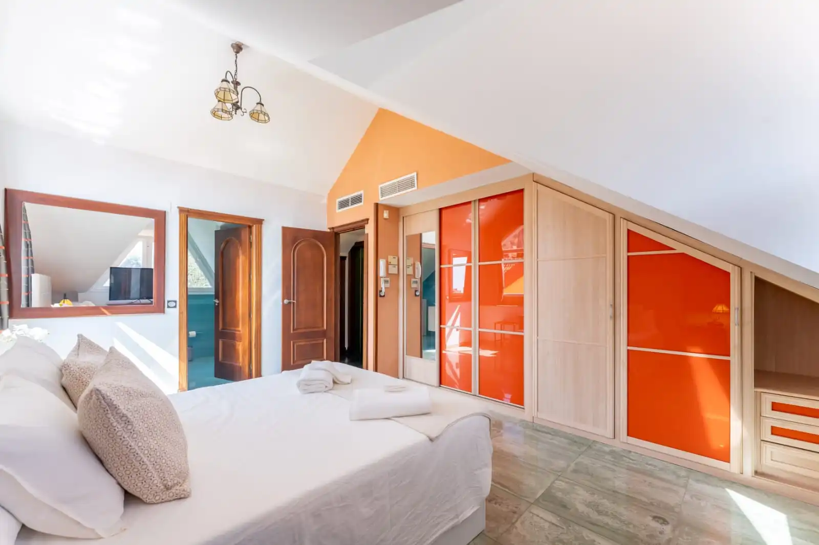 Bedroom of Detached homes for rent in Benalmádena  with Air Conditioner, Terrace and Swimming Pool