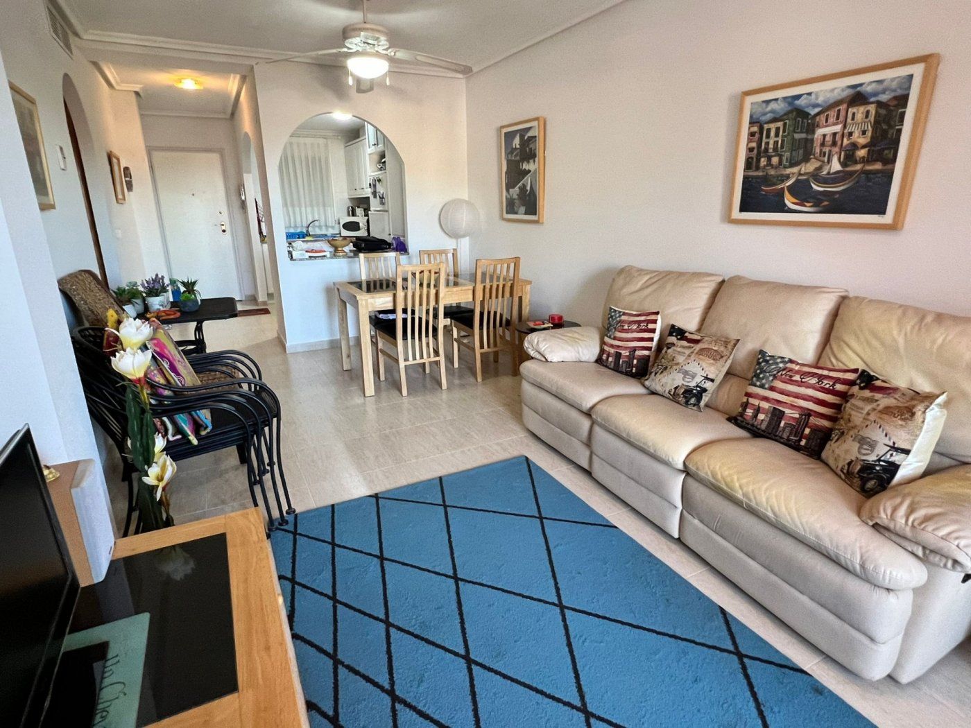 Sala d'estar de Pis de lloguer en La Unión amb Aire condicionat, Terrassa i Balcó