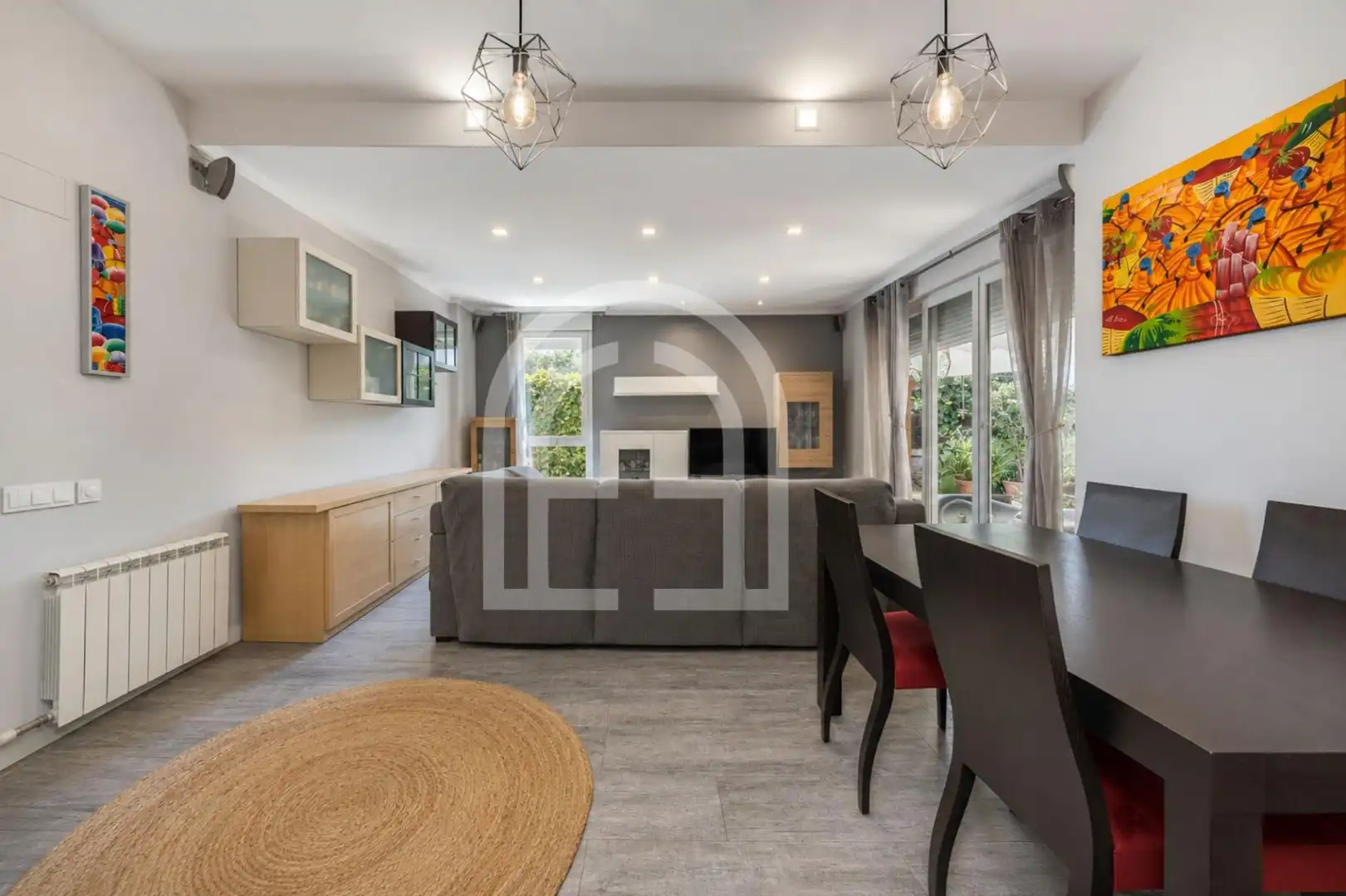Sala de estar de Piso en venta en Montgat con Aire acondicionado, Jardín privado y Terraza