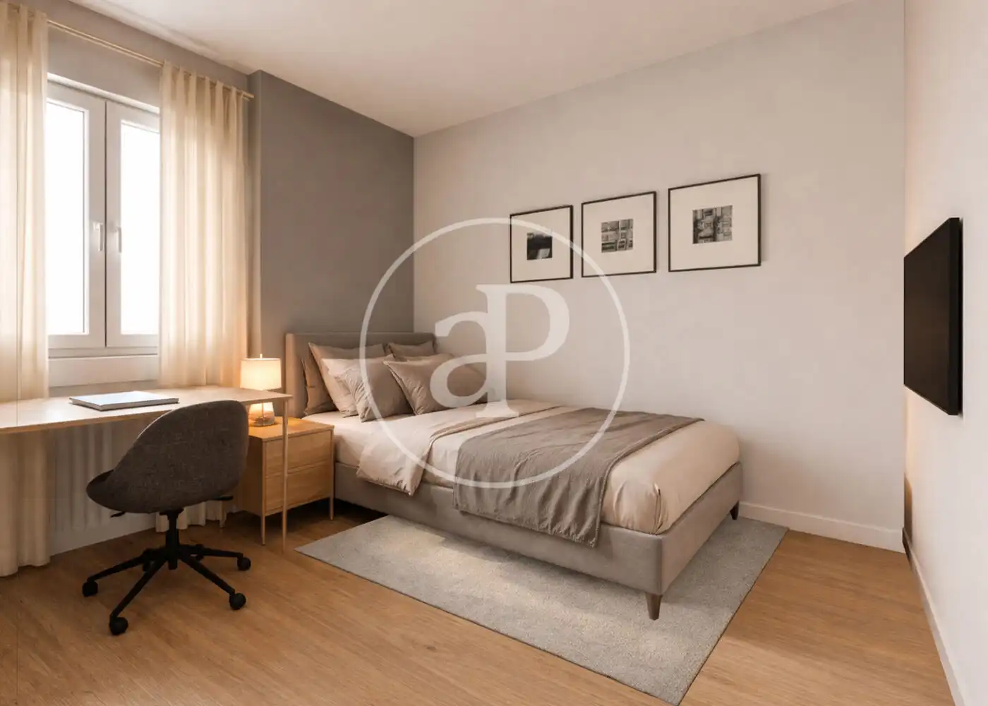 Bedroom of Flat for sale in Madrid  with Air Conditioner, Heating and Terrace