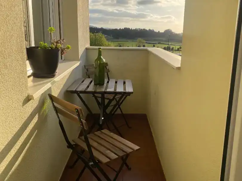 Terrasse von Wohnung zur Miete in Suances mit Parkett, Schwimmbad und Möbliert