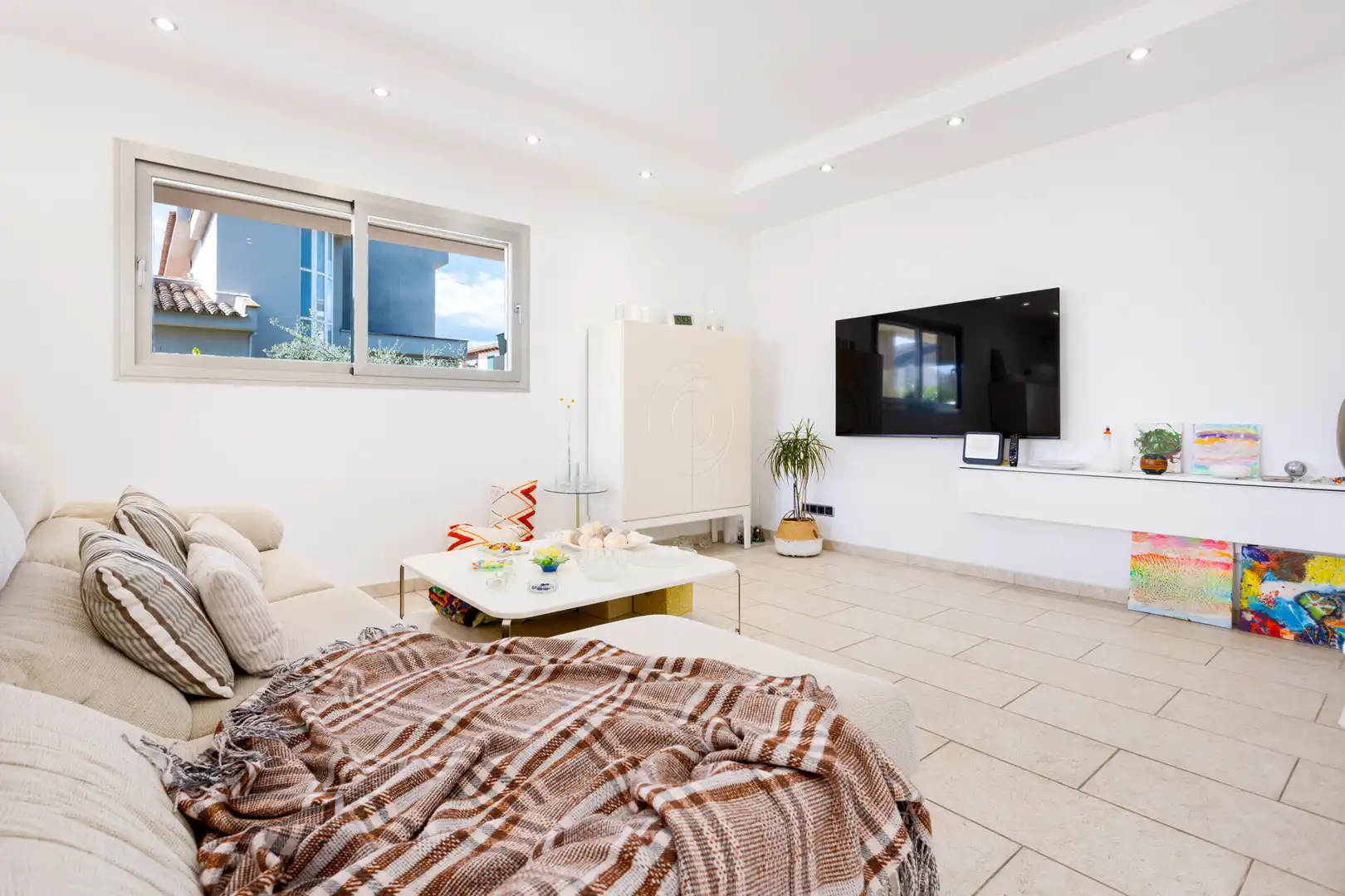 Sala d'estar de Casa o xalet en venda en Marratxí amb Aire condicionat, Jardí privat i Terrassa
