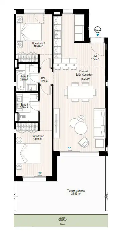 Apartamento con jardín en venta en Doña Julia Golf, imagen 15