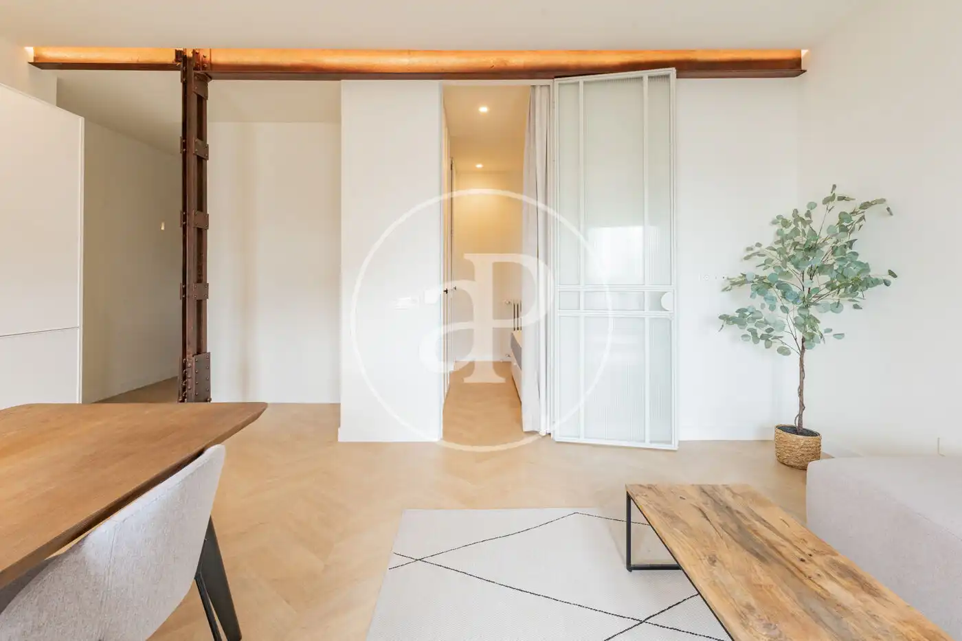 Wohnzimmer von Wohnung zur Miete in Madrid mit Klimaanlage, Heizung und Möbliert