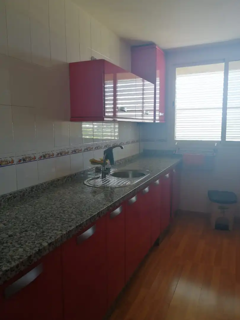 Cuina de Pis de lloguer en Huelva amb Jardí privat, Moblat i Forn