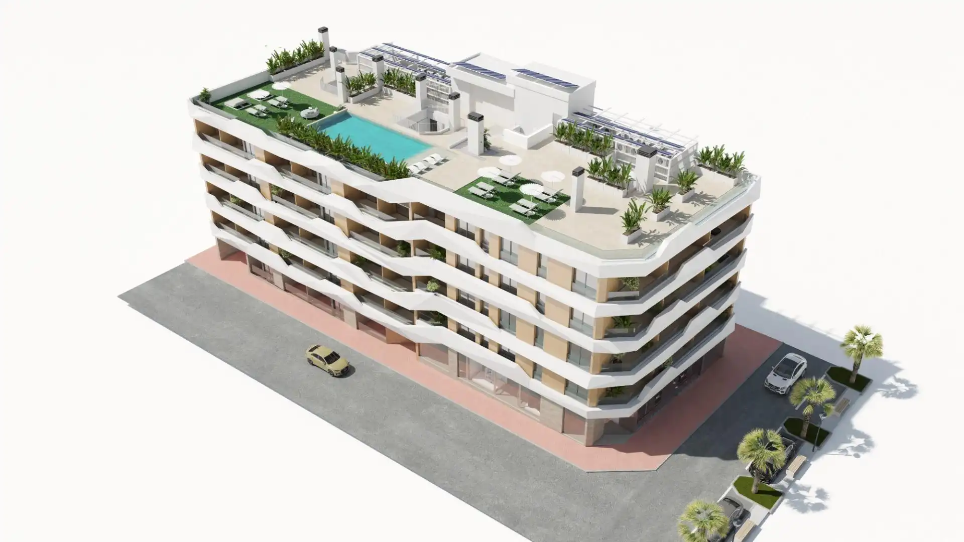 Vista exterior de Ático en venta en Guardamar del Segura con Aire acondicionado, Terraza y Piscina comunitaria