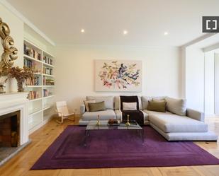 Sala d'estar de Pis de lloguer en  Madrid Capital amb Aire condicionat, Calefacció i Moblat