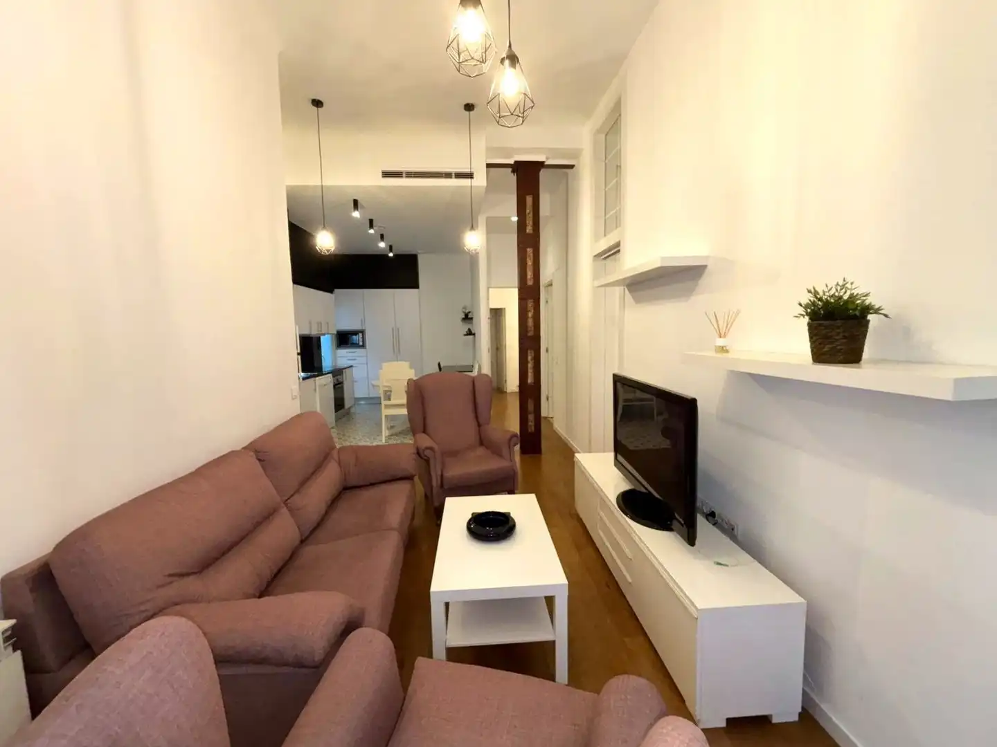 Wohnzimmer von Wohnung zur Miete in Murcia mit Klimaanlage, Heizung und Möbliert