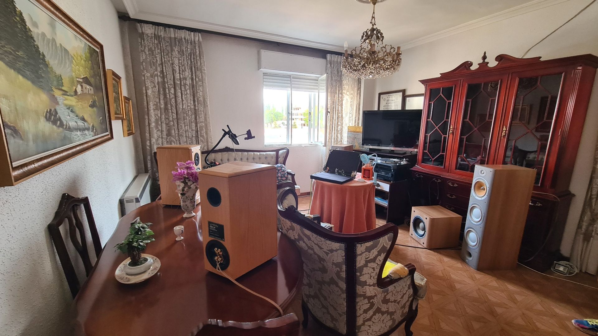 Living room of Flat for sale in Zamora Capital   with Furnished and Balcony