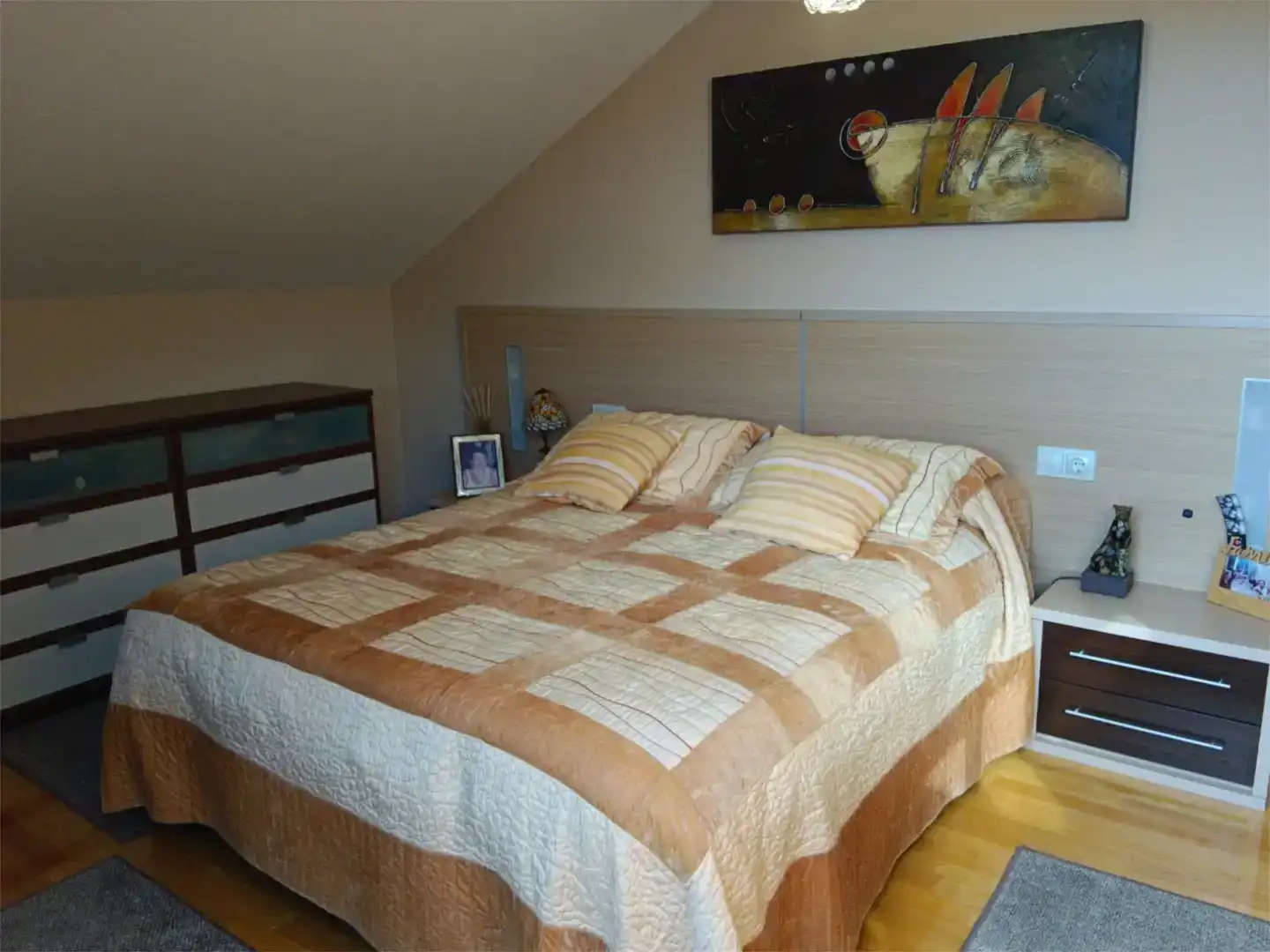 Bedroom of Flat for rent in Carreño  with Parquet flooring, Furnished and Oven