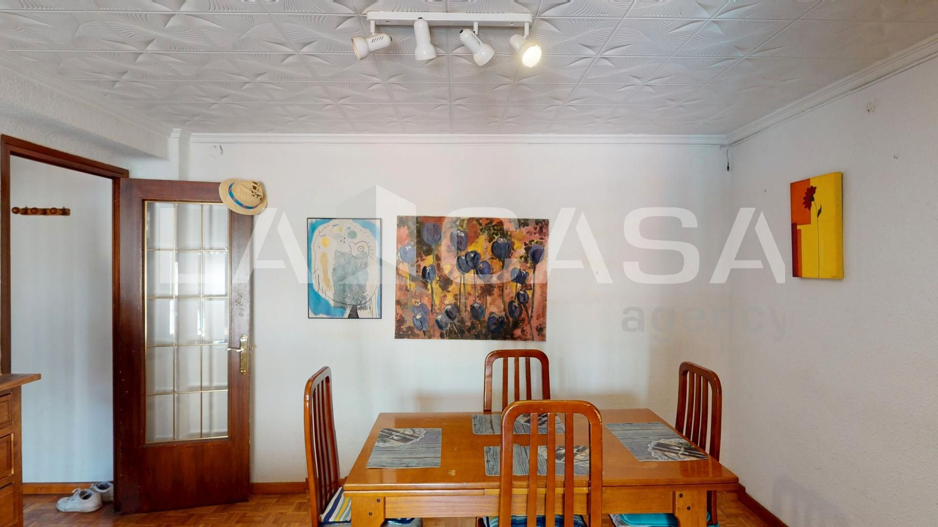 Dining room of Flat for sale in  Valencia Capital  with Air Conditioner, Parquet flooring and Balcony