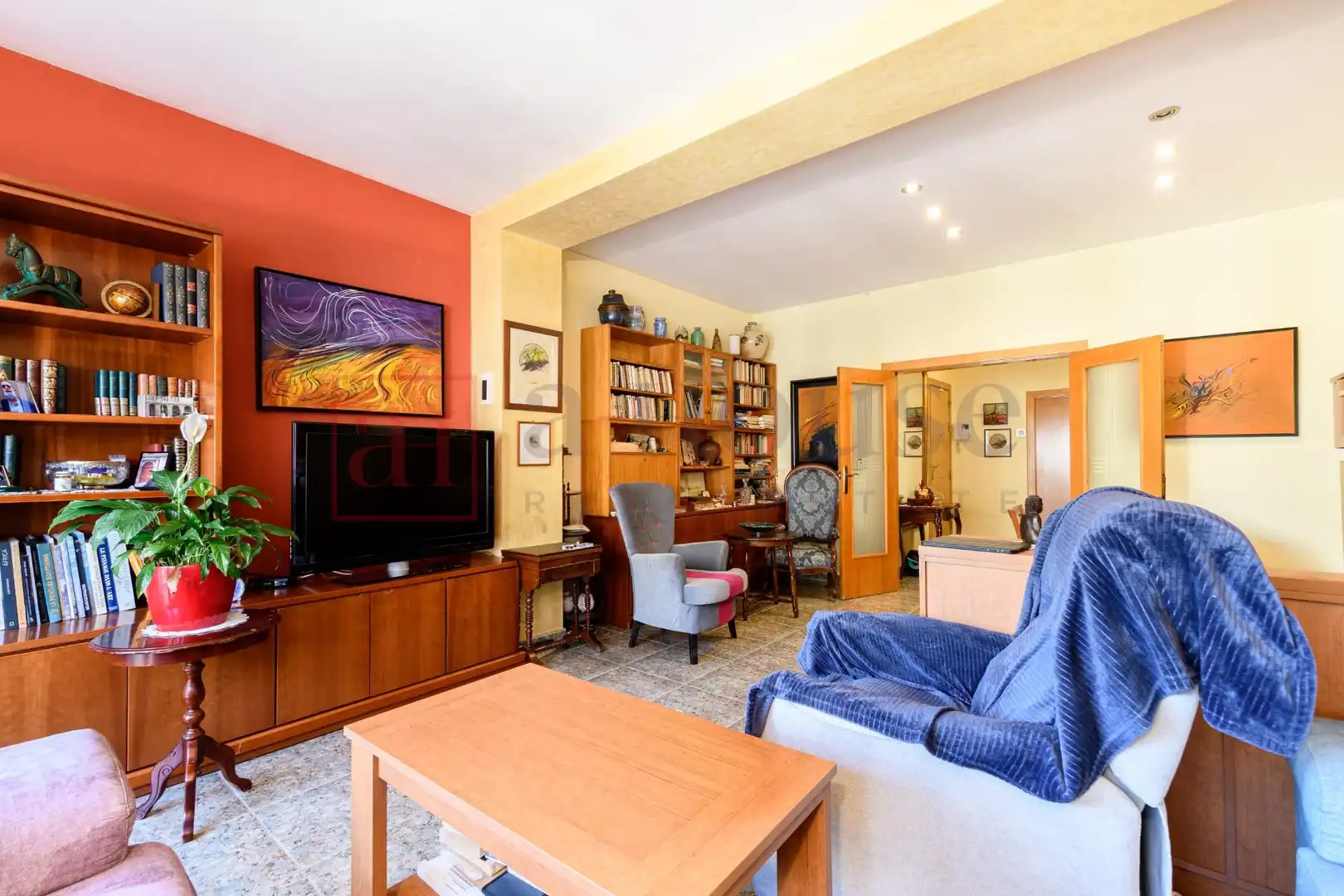 Wohnzimmer von Wohnung zum Verkauf in Barcelona mit Klimaanlage, Heizung und Terrasse