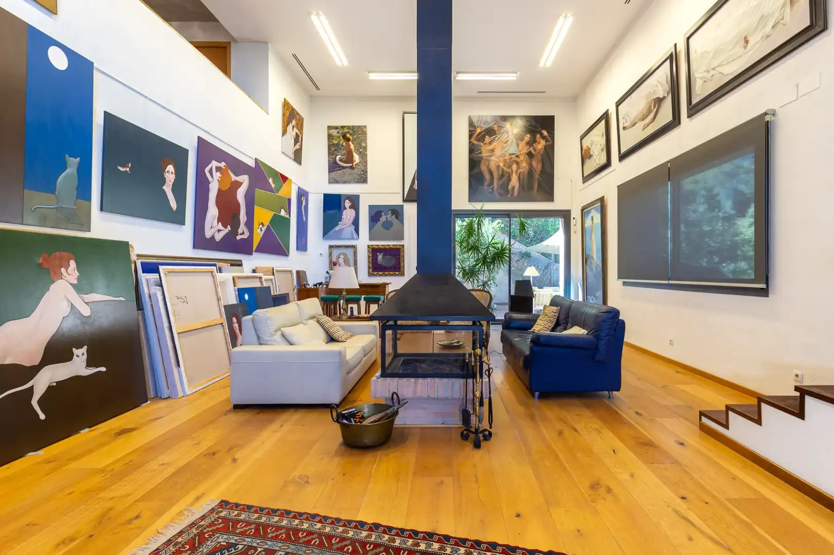 Sala d'estar de Casa o xalet en venda en Sant Cugat del Vallès amb Aire condicionat, Calefacció i Terrassa
