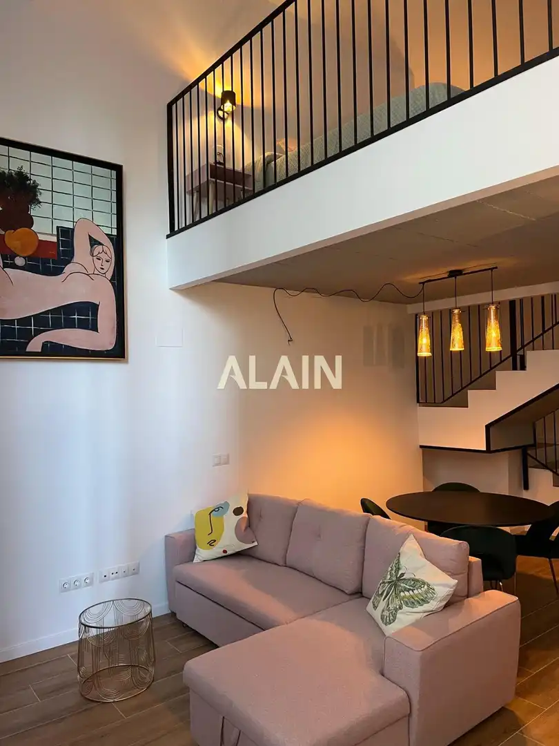 Sala de estar de Loft en venta en Valencia con Aire acondicionado, Parquet y Amueblado