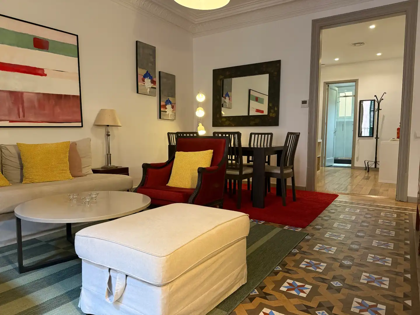 Sala de estar de Piso en venta en Barcelona con Aire acondicionado, Calefacción y Parquet