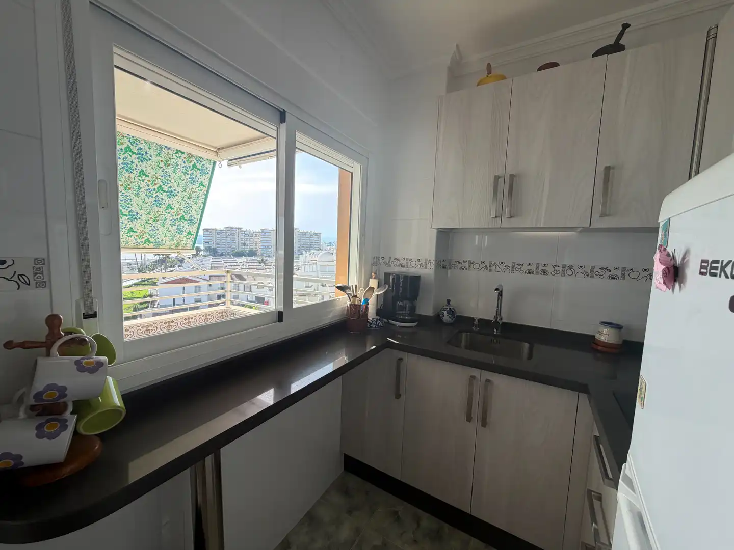 Cocina de Apartamento en venta en Algarrobo con Aire acondicionado, Terraza y Amueblado
