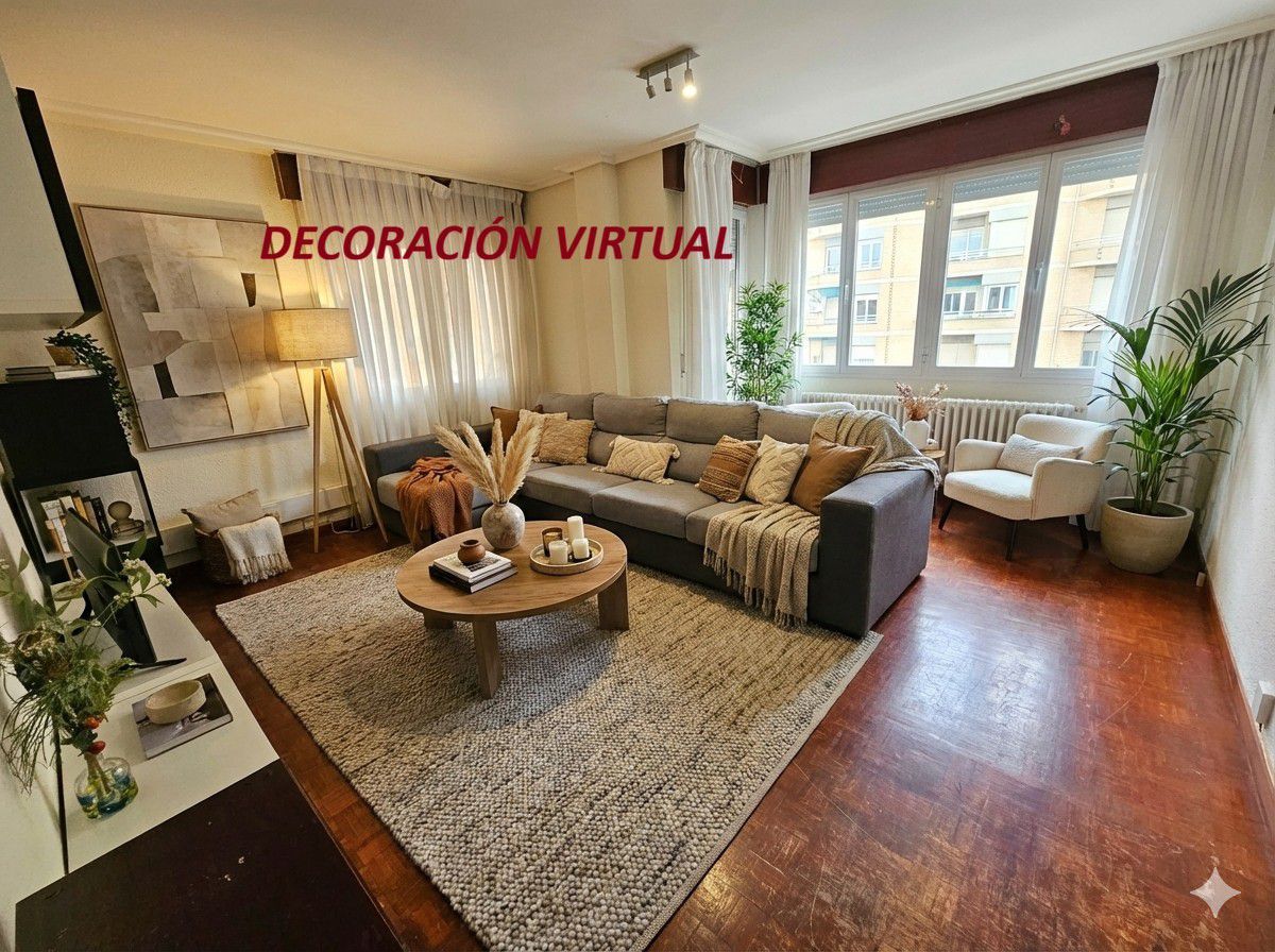 Sala de estar de Piso en venta en  Logroño con Calefacción, Parquet y Terraza