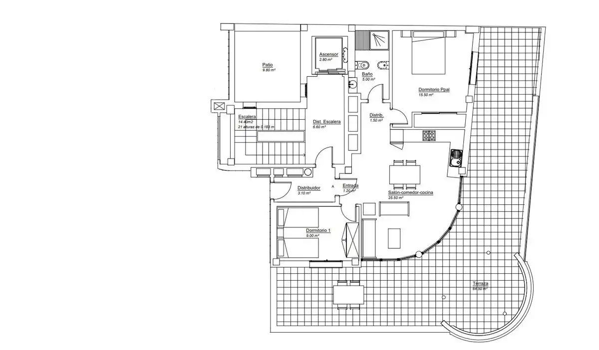 Ático con terraza en venta en Alameda Principal, imagen 18