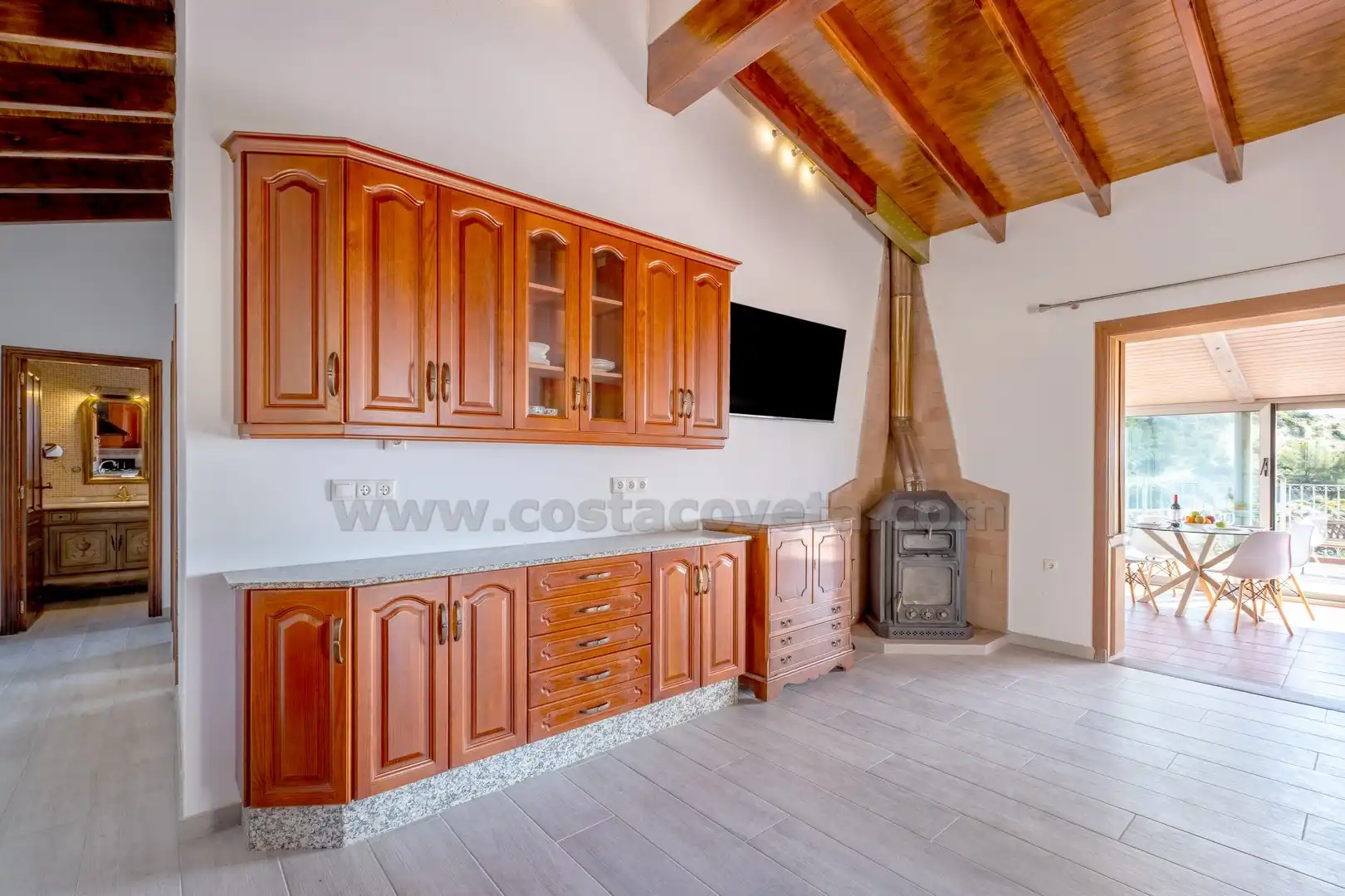 Cocina de Casa o chalet en venta en Relleu con Aire acondicionado, Jardín privado y Terraza
