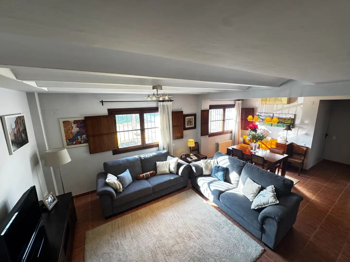 Wohnzimmer von Einfamilien-Reihenhaus zum Verkauf in Canet d'En Berenguer mit Klimaanlage, Heizung und Terrasse