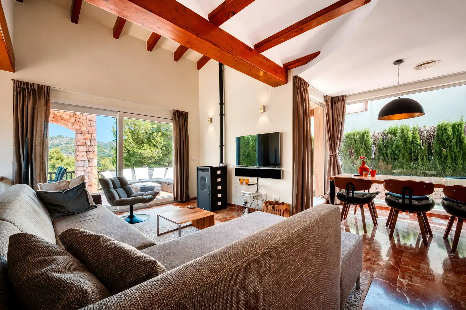 Living room of Houses for sale in Pedreguer  with Air Conditioner, Heating and Private garden
