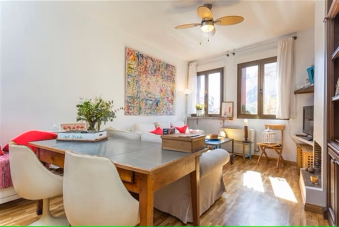 Sala d'estar de Dúplex de lloguer en  Madrid Capital amb Aire condicionat, Calefacció i Parquet