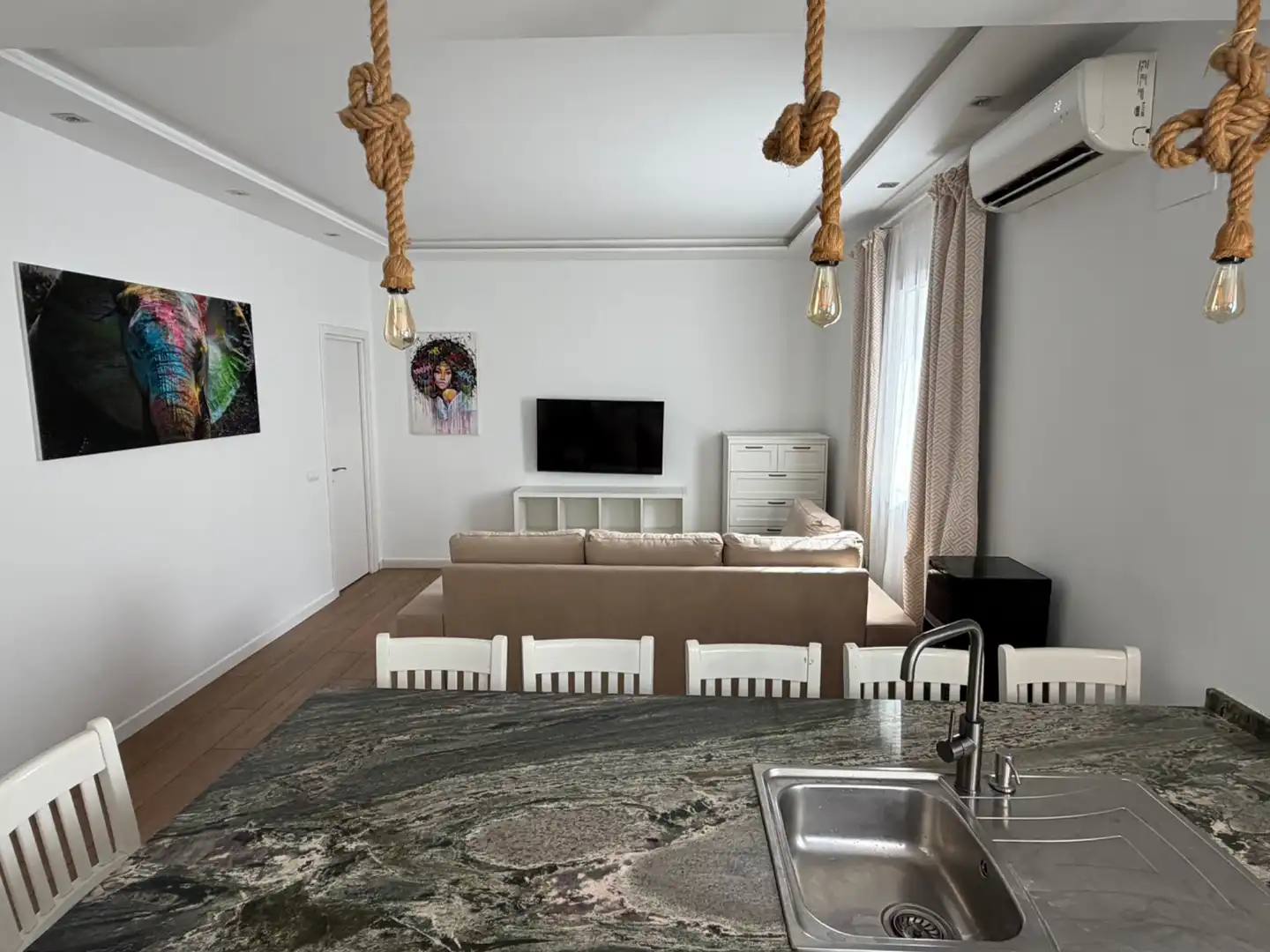 Sala de estar de Piso de alquiler en Málaga con Aire acondicionado, Calefacción y Amueblado