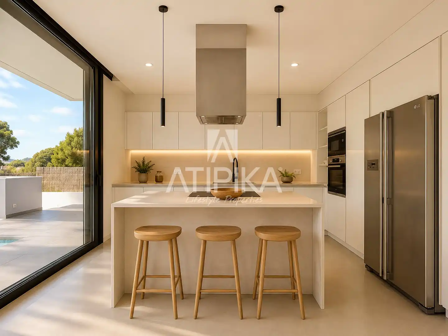 Kitchen of Houses for sale in Vilanova i la Geltrú  with Air Conditioner, Heating and Swimming Pool