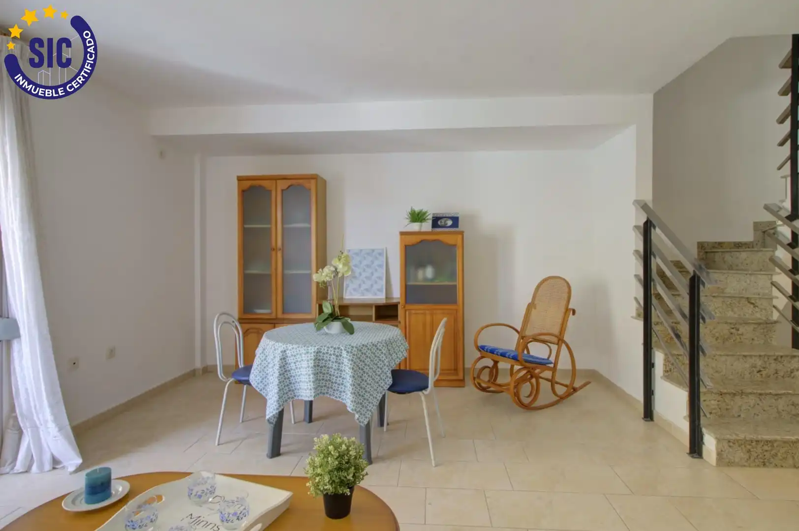 Comedor de Casa adosada en venta en Chilches / Xilxes con Jardín privado, Terraza y Amueblado