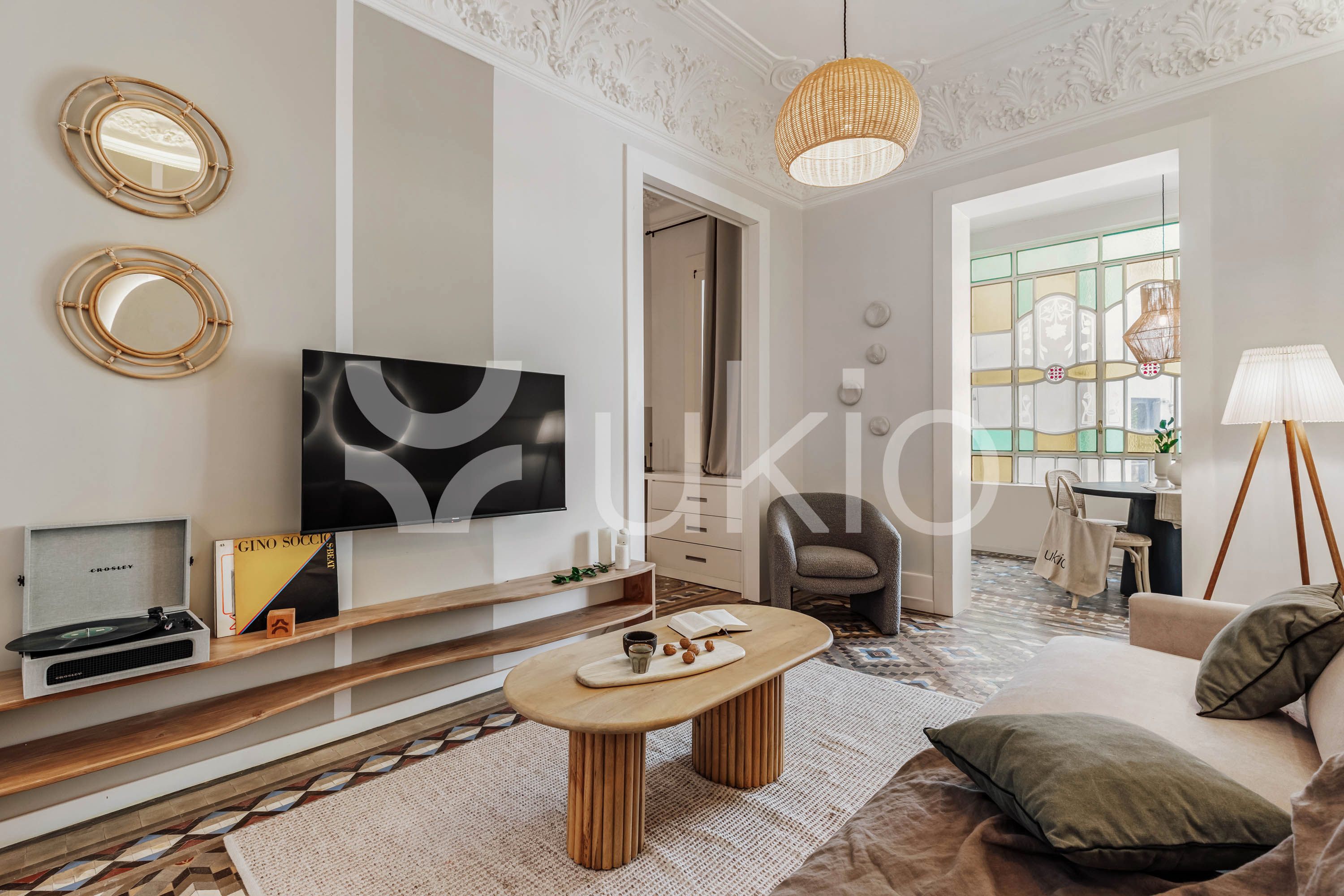 Living room of Apartment to rent in  Barcelona Capital  with Air Conditioner, Heating and Furnished