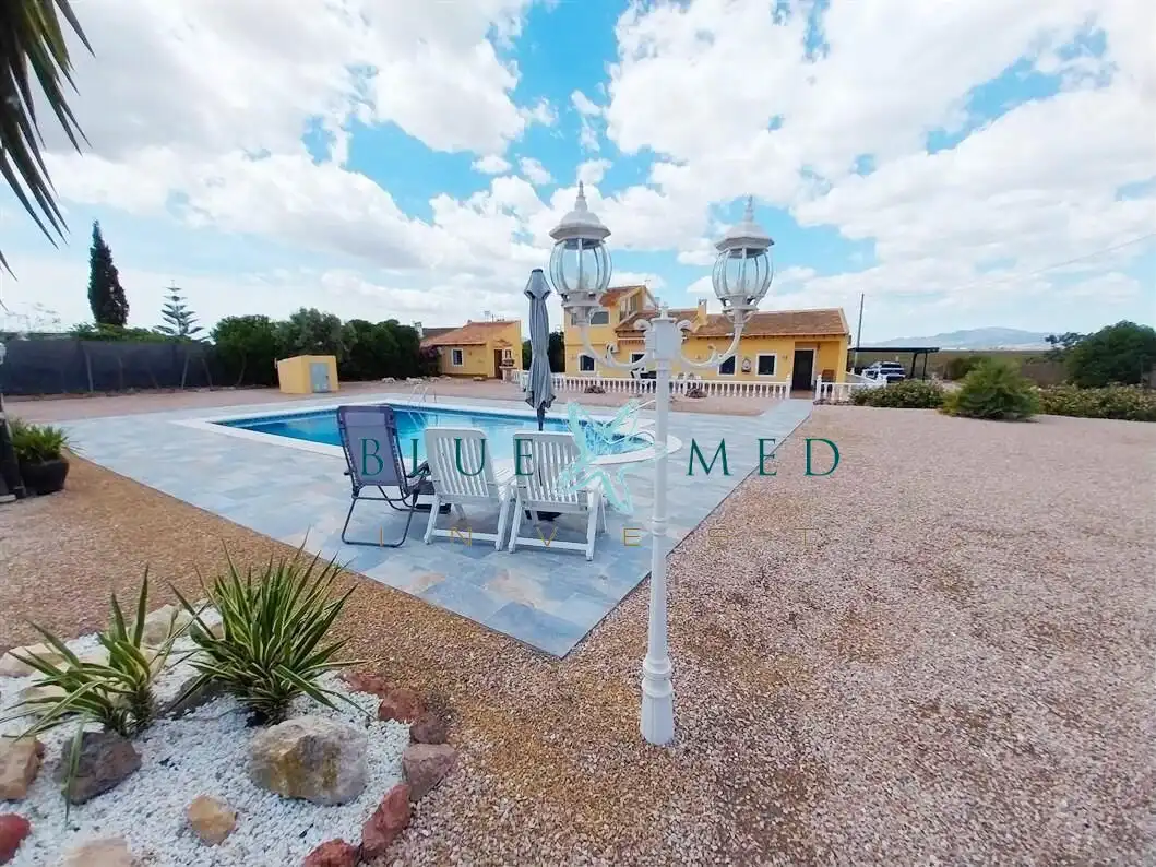 Vista exterior de Casa o chalet en venta en Alhama de Murcia con Aire acondicionado, Calefacción y Jardín privado