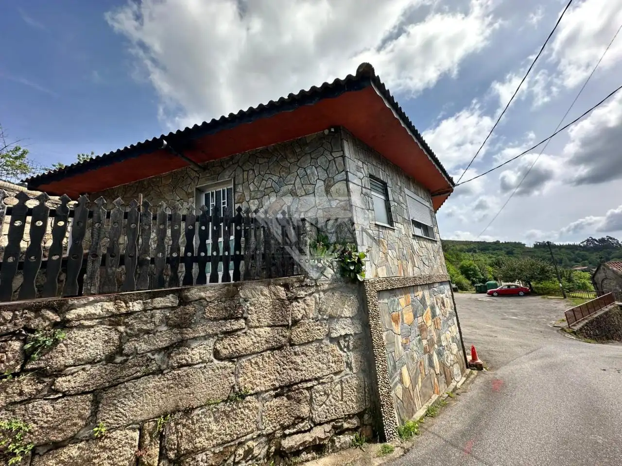 Vista exterior de Casa o chalet en venta en A Lama   con Calefacción, Jardín privado y Piscina