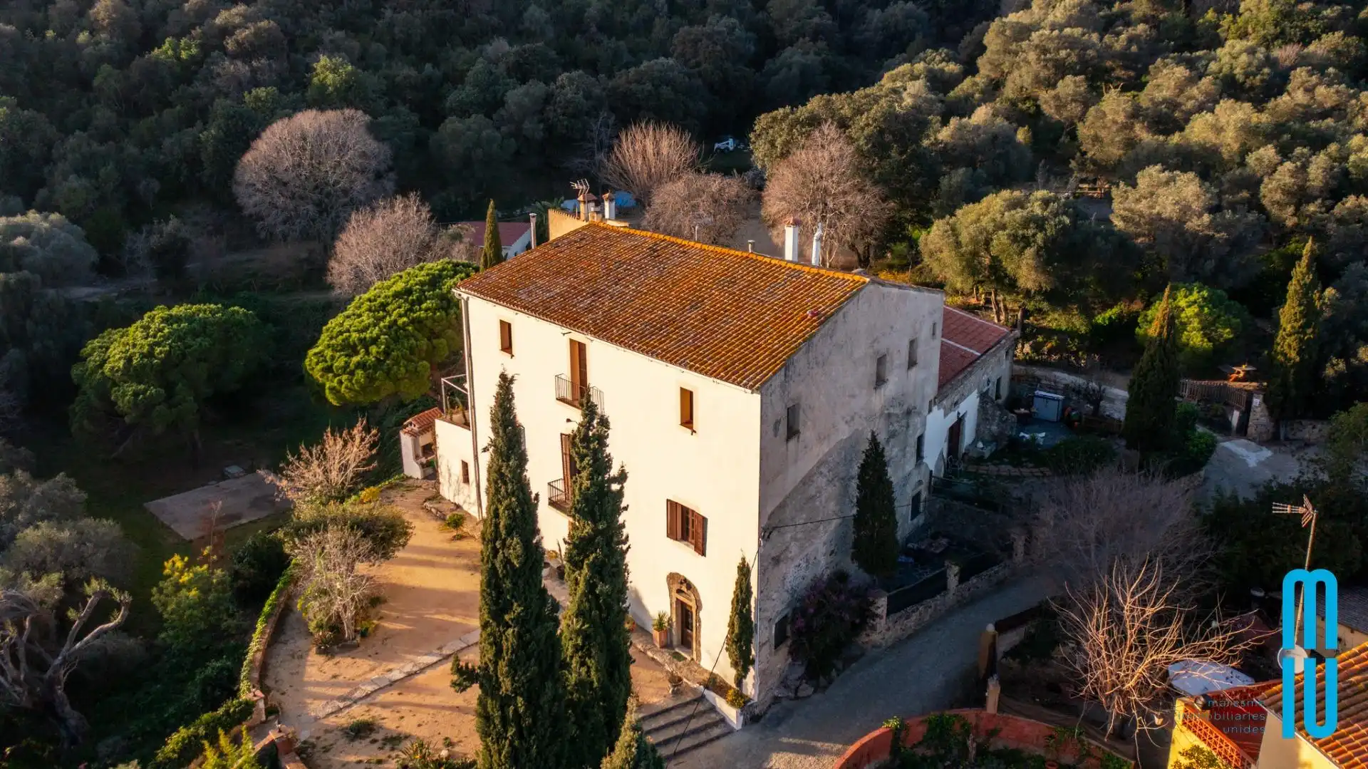 Vista exterior de Finca rústica de lloguer en Pineda de Mar amb Calefacció, Jardí privat i Terrassa