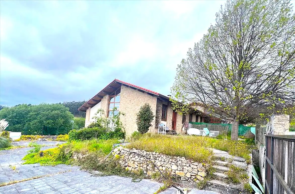 Vista exterior de Casa adosada en venta en Arteixo con Jardín privado y Parquet