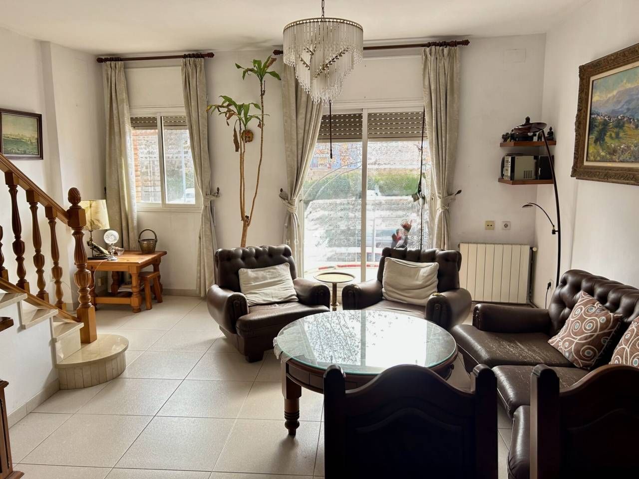 Living room of Single-family semi-detached for sale in Mataró  with Air Conditioner, Heating and Terrace