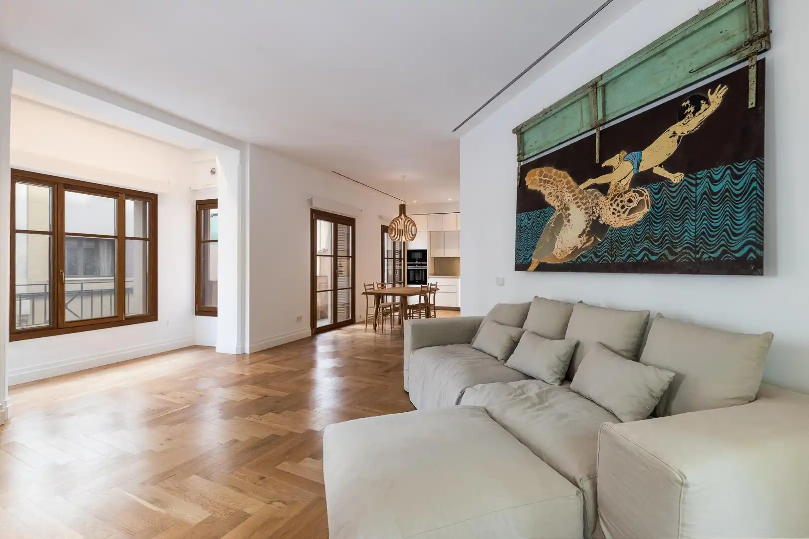 Sala de estar de Piso en venta en  Palma de Mallorca con Aire acondicionado, Calefacción y Parquet