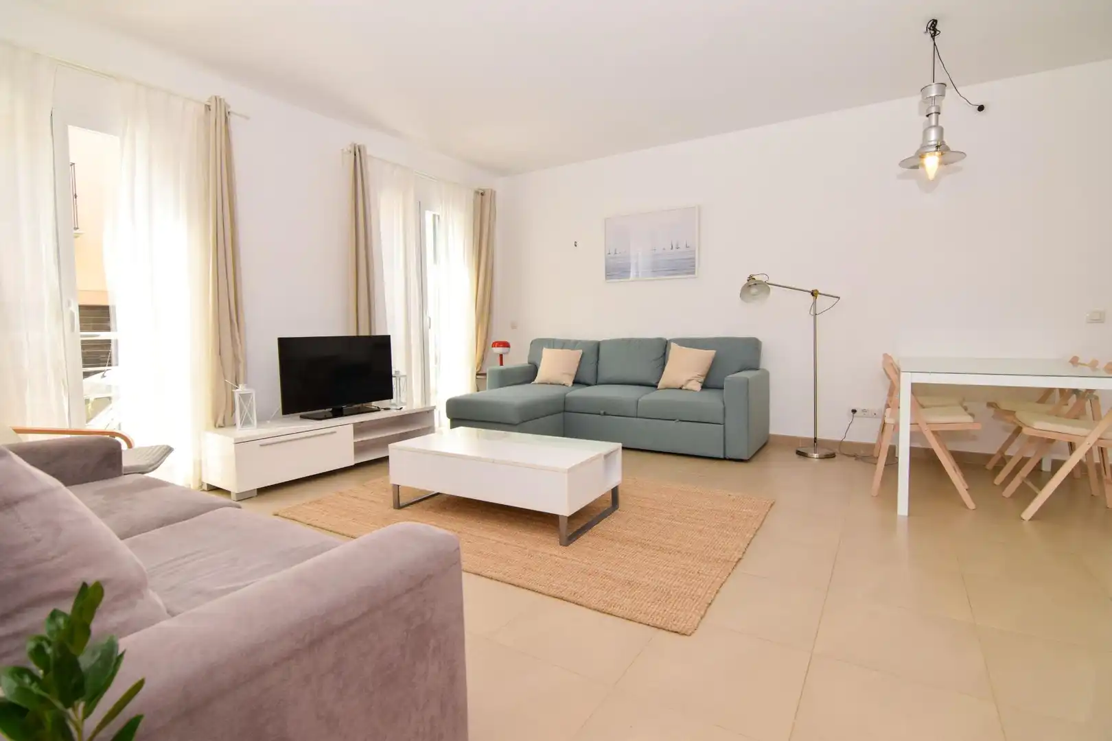 Living room of Flat for rent in Artà  with Air Conditioner, Storage room and Furnished