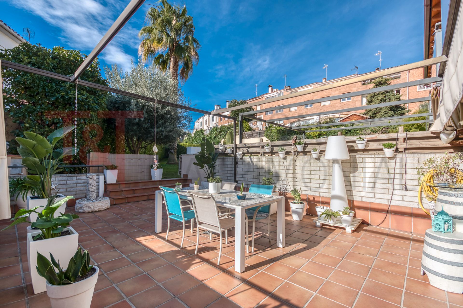 Garden of Single-family semi-detached for sale in El Masnou  with Air Conditioner, Heating and Terrace