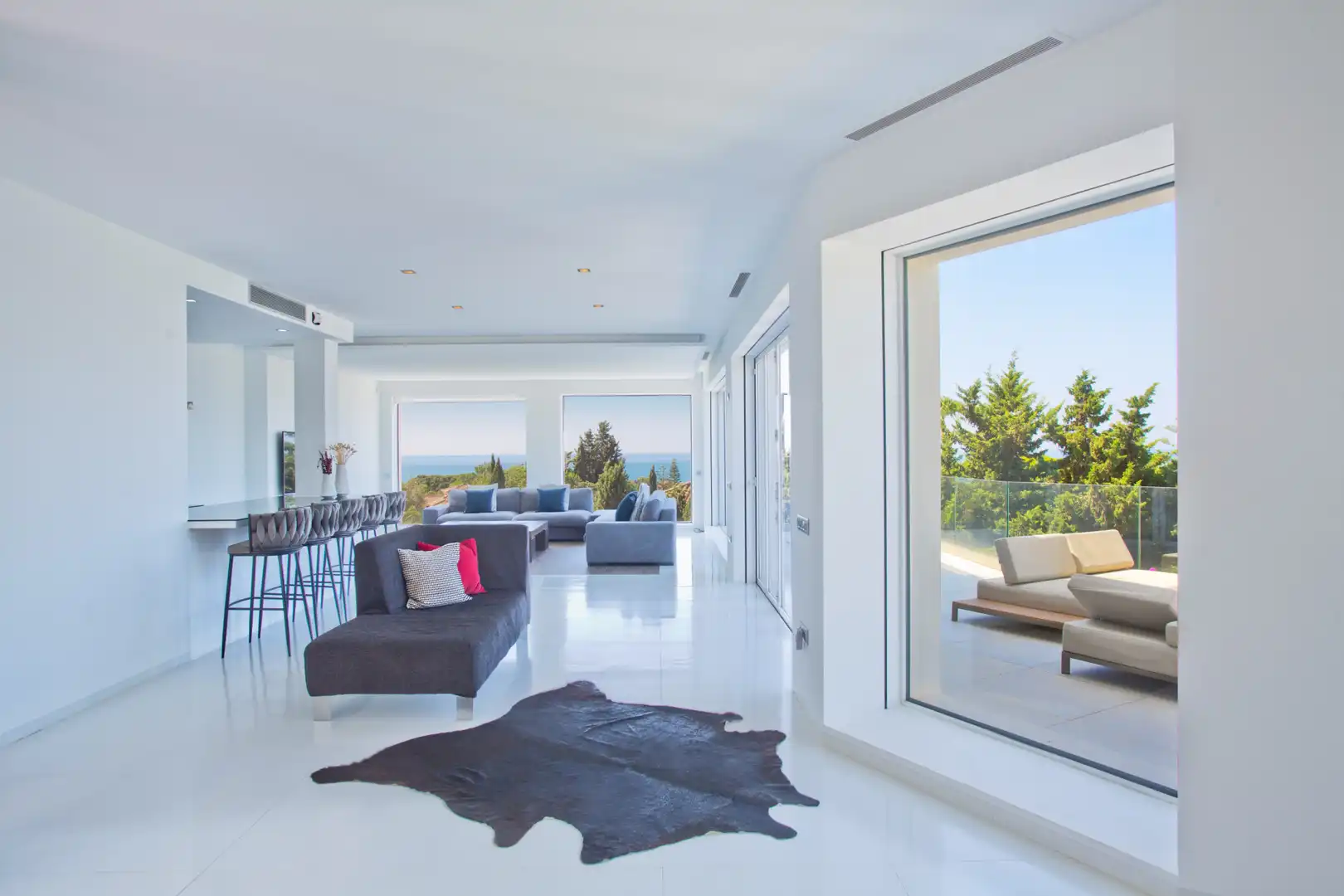 Sala de estar de Casa o chalet de alquiler en Elviria - Cabopino