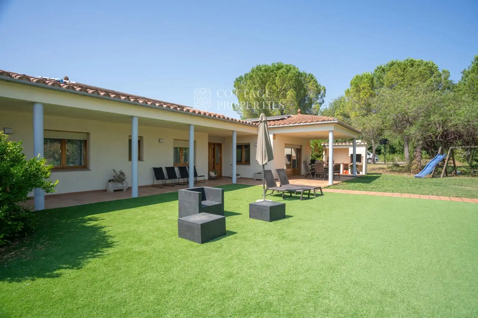 Terraza de Finca rústica en venta en Vilademuls con Aire acondicionado, Calefacción y Piscina