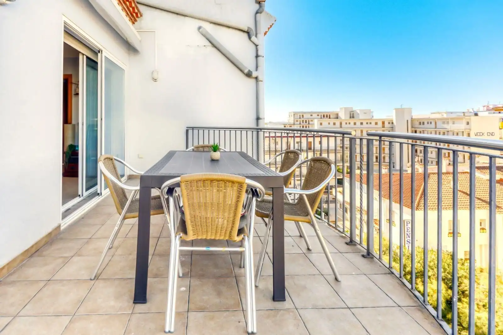 Terrace of Apartments for sale in Roses  with Air Conditioner, Terrace and Furnished