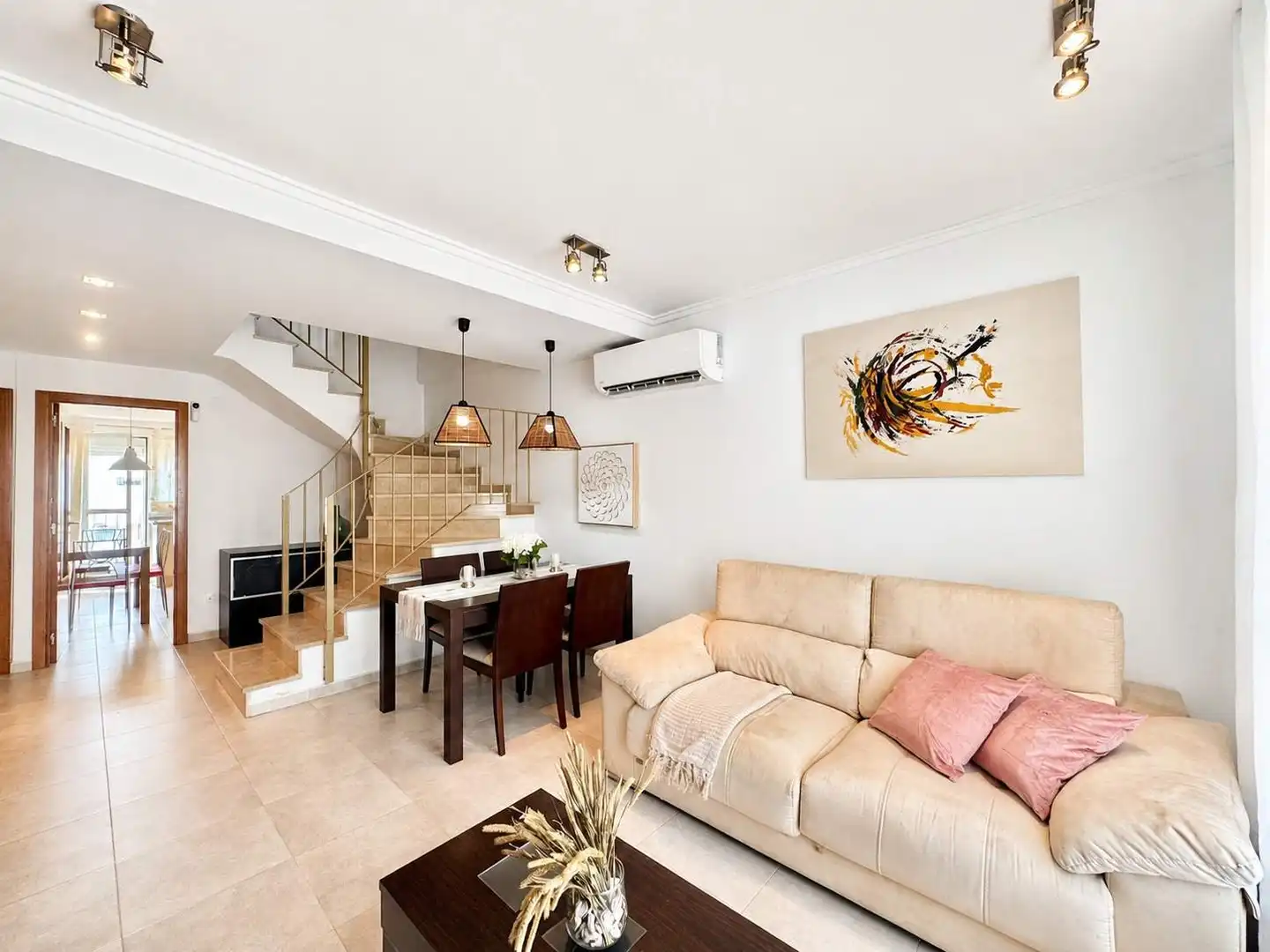 Sala d'estar de Casa adosada en venda en Rafelcofer amb Aire condicionat, Calefacció i Terrassa