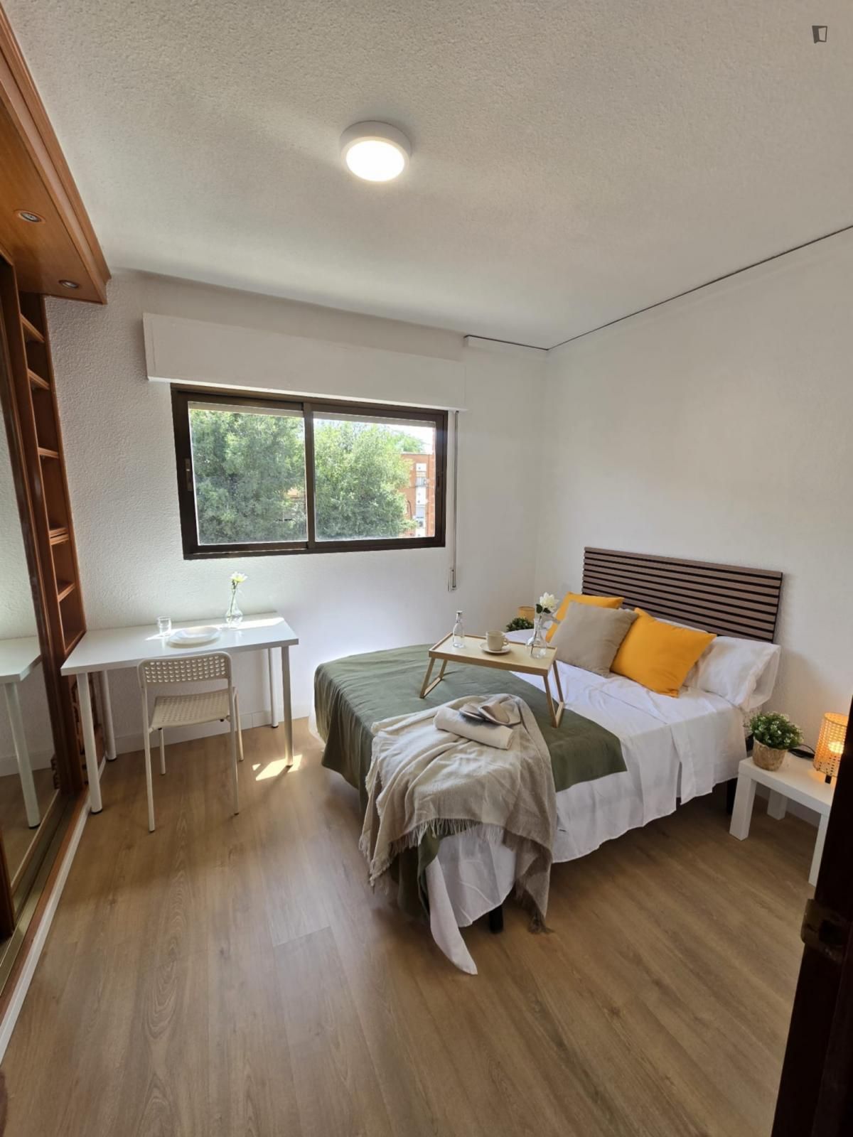 Bedroom of Apartment to rent in  Madrid Capital  with Air Conditioner, Furnished and Washing machine
