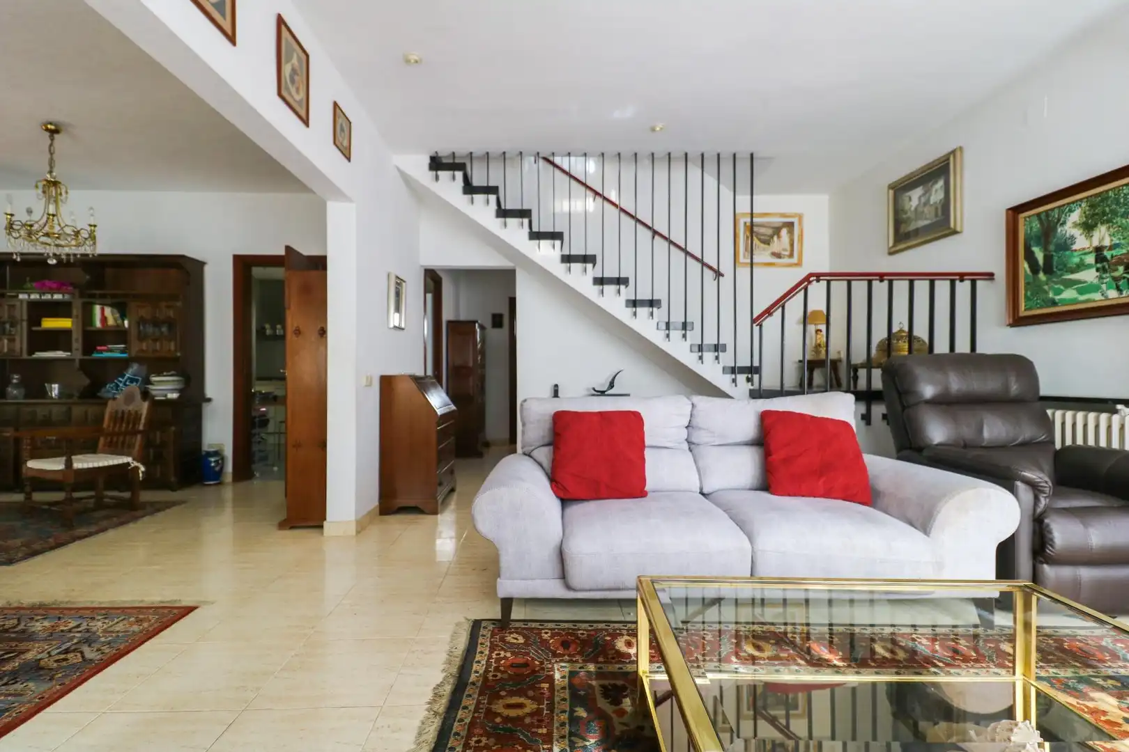Sala d'estar de Casa o xalet en venda en Castelldefels amb Aire condicionat, Calefacció i Parquet