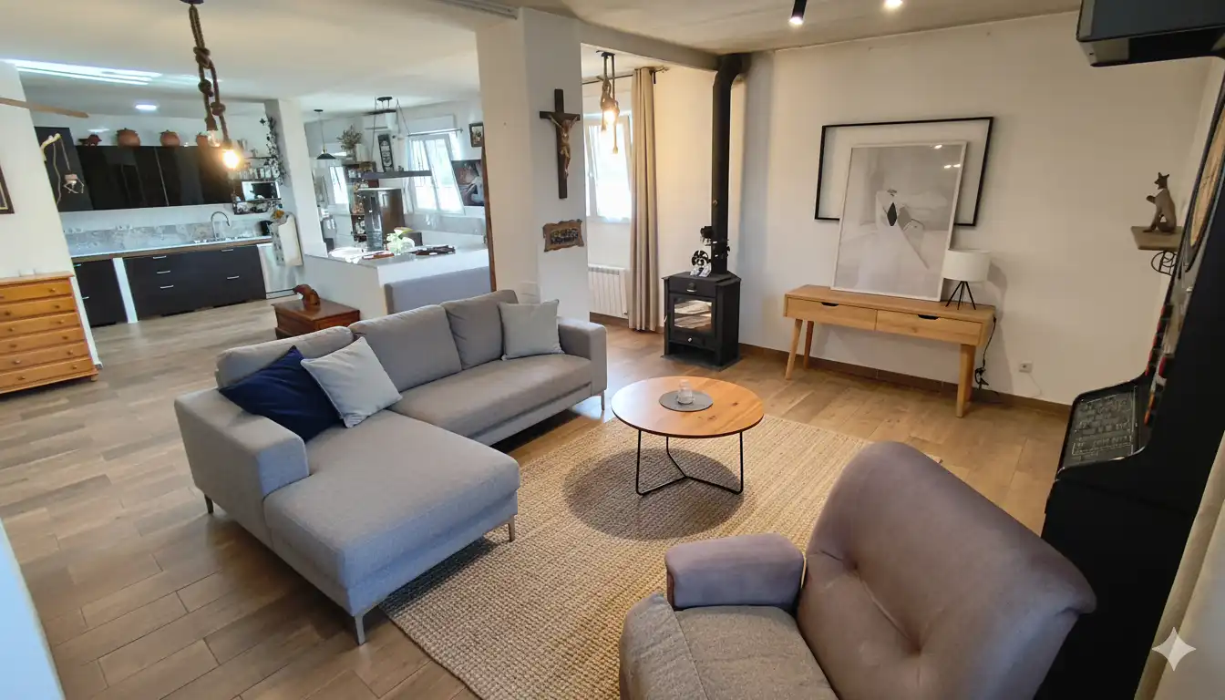 Wohnzimmer von Haus oder Chalet zum Verkauf in Llombai mit Möbliert