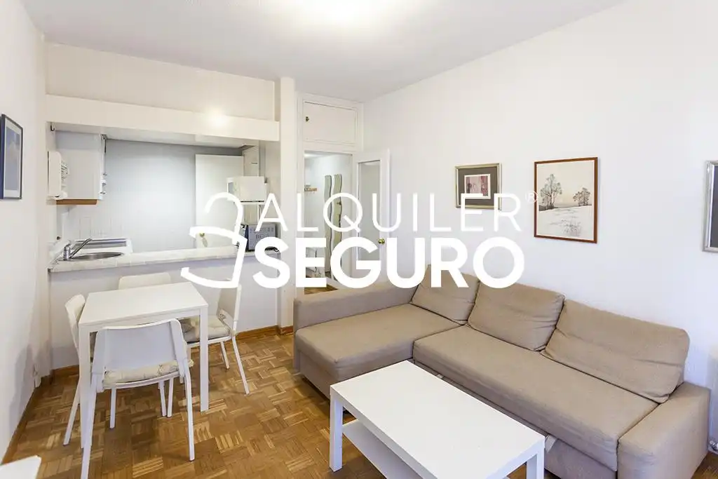 Living room of Flat for rent in Madrid  with Heating, Terrace and Furnished